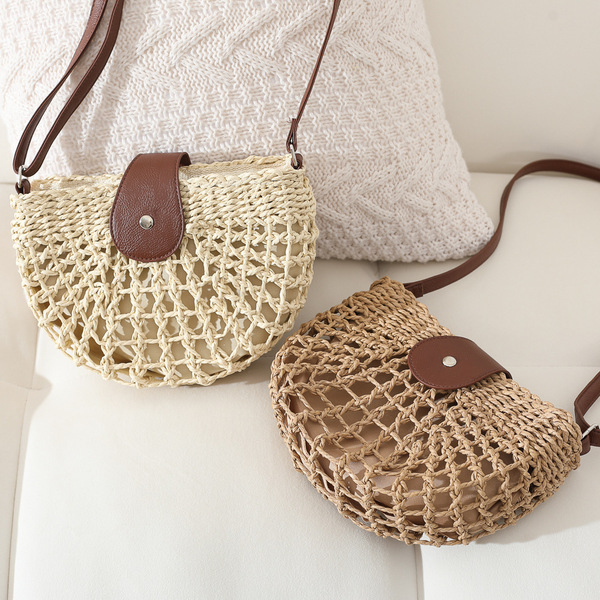 Fresh straw beach one-shoulder bag