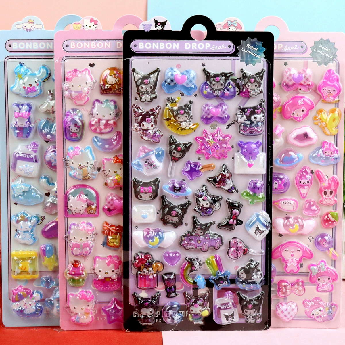 3D стерео светящийся рельефный наклейка для детей мультфильм Санрио Куломи Мелетти Карби звезда KTcat наклейка