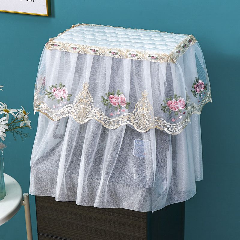 茶吧机罩防尘盖布饮水机罩蕾丝刺绣家用简约现代套子遮灰其c^