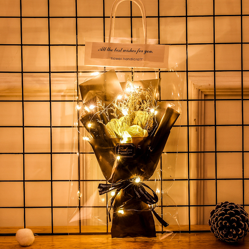 灯款 豪华款三朵香槟+礼袋