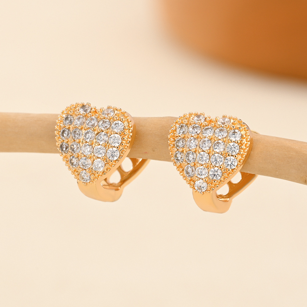 8g Weight Copper Ear Needle Material Zircon Inlay Material Earrings Classification 1 Pair Quantity Daily Occasion Copper Material Heart Shape, Crown, Rhombus Pattern Women's Gender Inlay Design Casual, Simple Style Style 1 Pair Casual Simple Style Heart Shape Crown Rhombus Inlay Copper Zircon Earrings 16