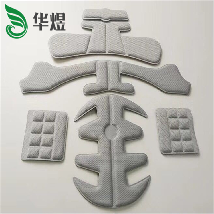 东莞华煜货源聚氨酯海绵贴布热压骑行头盔内衬 吸汗舒适头盔海绵