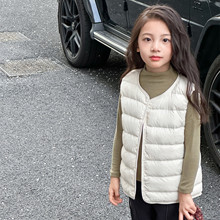 2025新款儿童轻薄羽绒服内胆内穿男童女童冬季学生羽绒内胆马甲