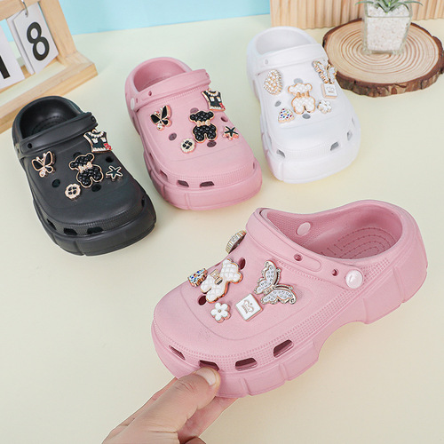 Children's Crocs women's older infants 4,56,78,90 years old children middle school students thick-soled slippers men