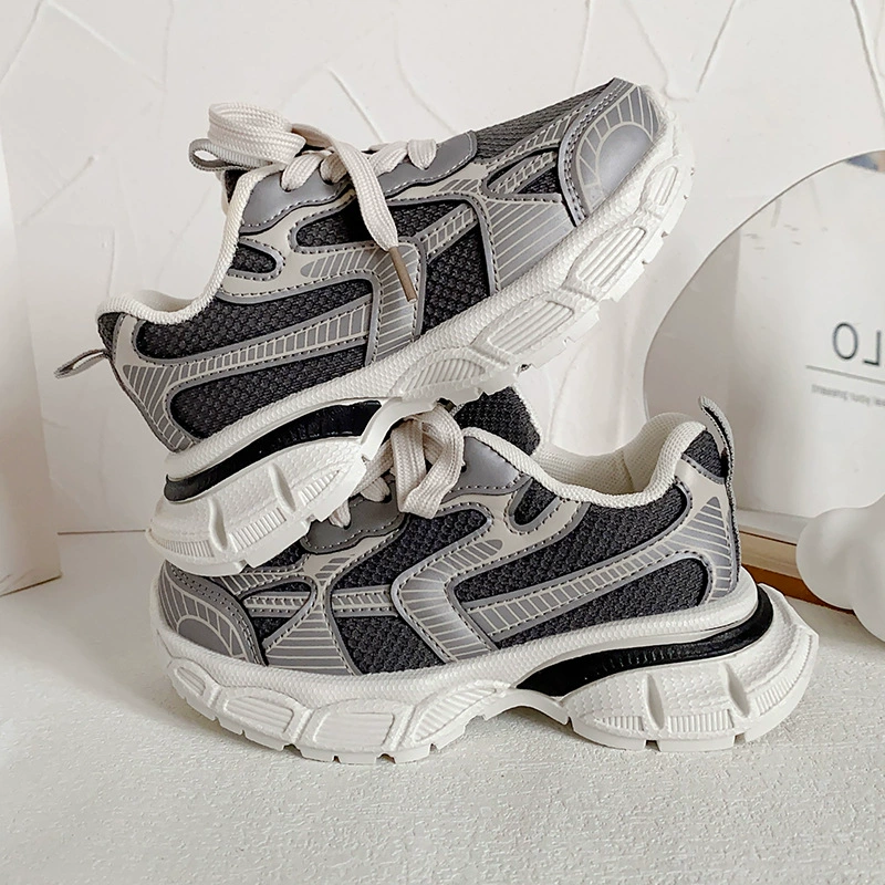 Детская Парижская семейная обувь для отца 2023 Весна и осень новые кроссовки для мальчиков Корейские девочки брендовые одиночные кроссовки Tide