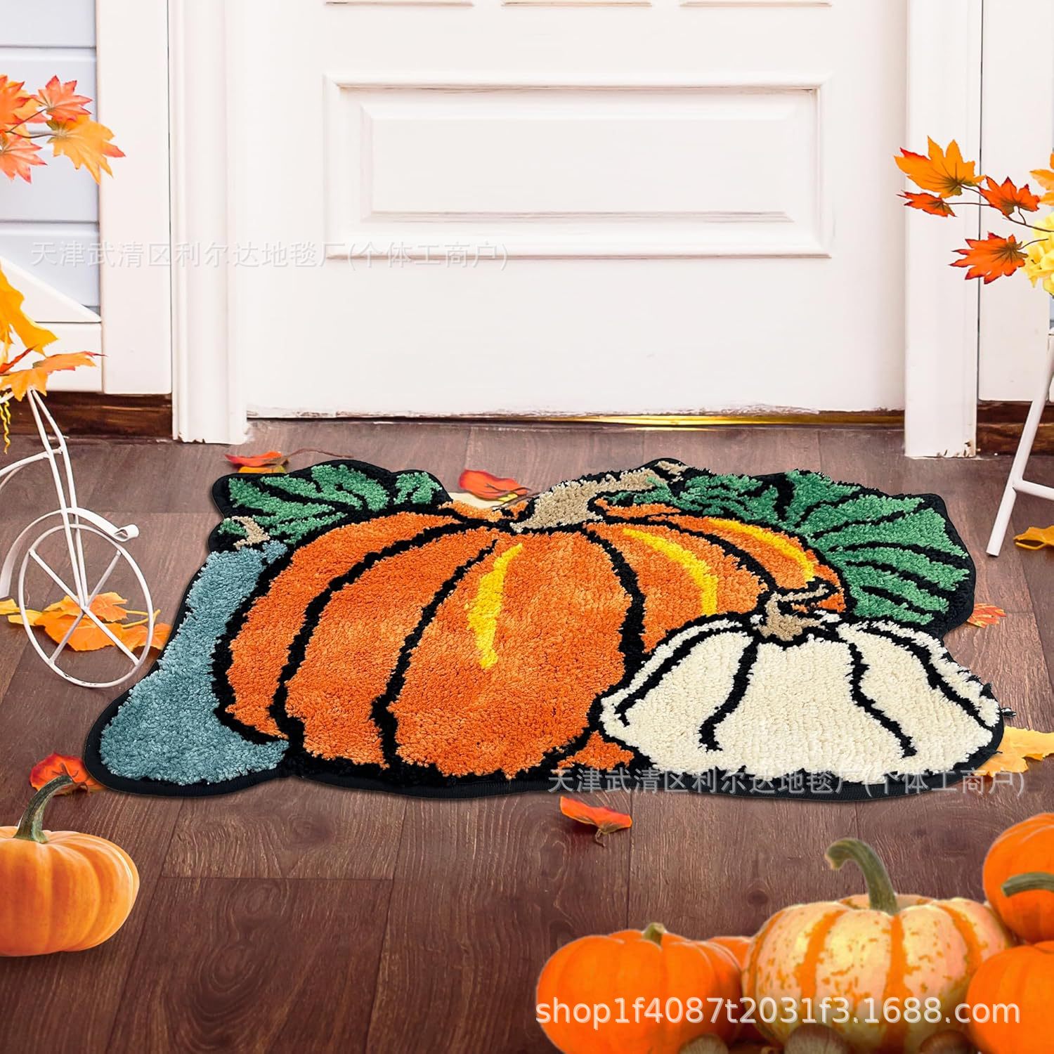 Alien Light Luxury Thanksgiving Cashmere Floor Mat Household Bathroom Toilet Water Absorbent Non-Slip Foot Mat Sofa Coffee Table Mat