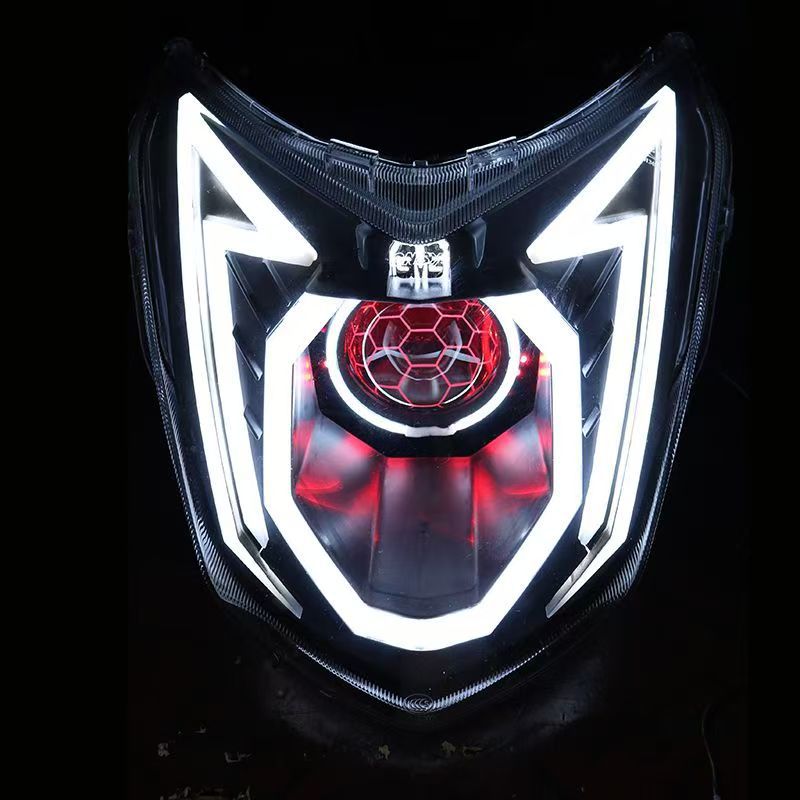 La fábrica vende la cuarta generación de GMS desde el cielo, tres faros láser coloridos sin daños directamente hacia arriba locomotora de faros de panal