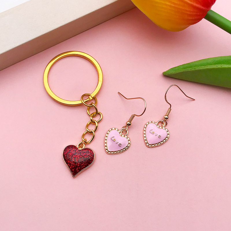 Colgante de corazón con gota de aceite, accesorios de joyería DIY