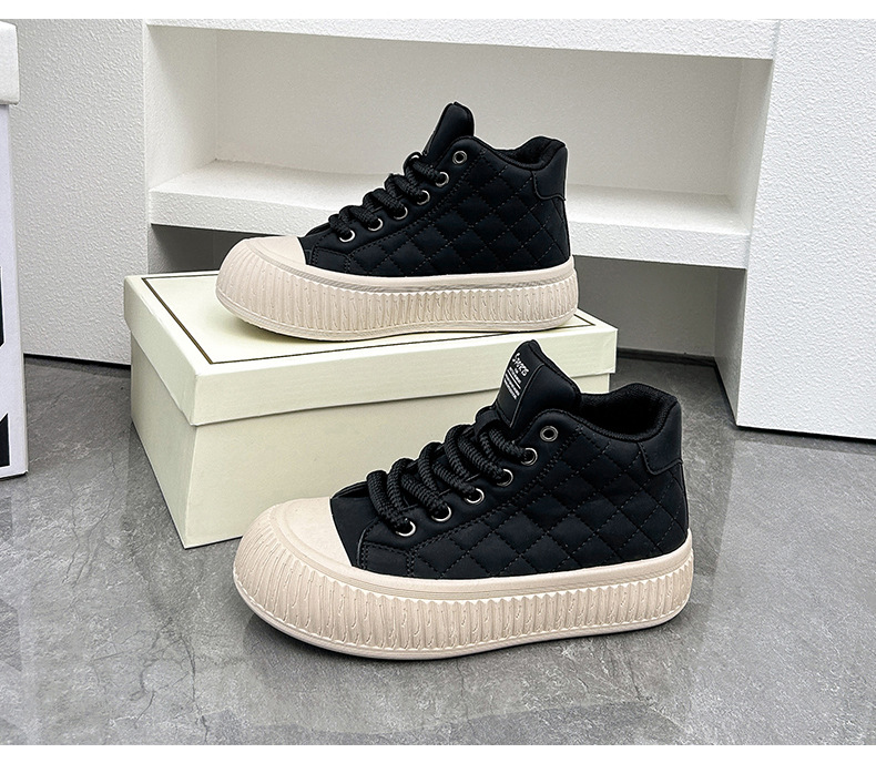 Ventilerande casual sneakers för herr med tjock sula höst_voghion.com