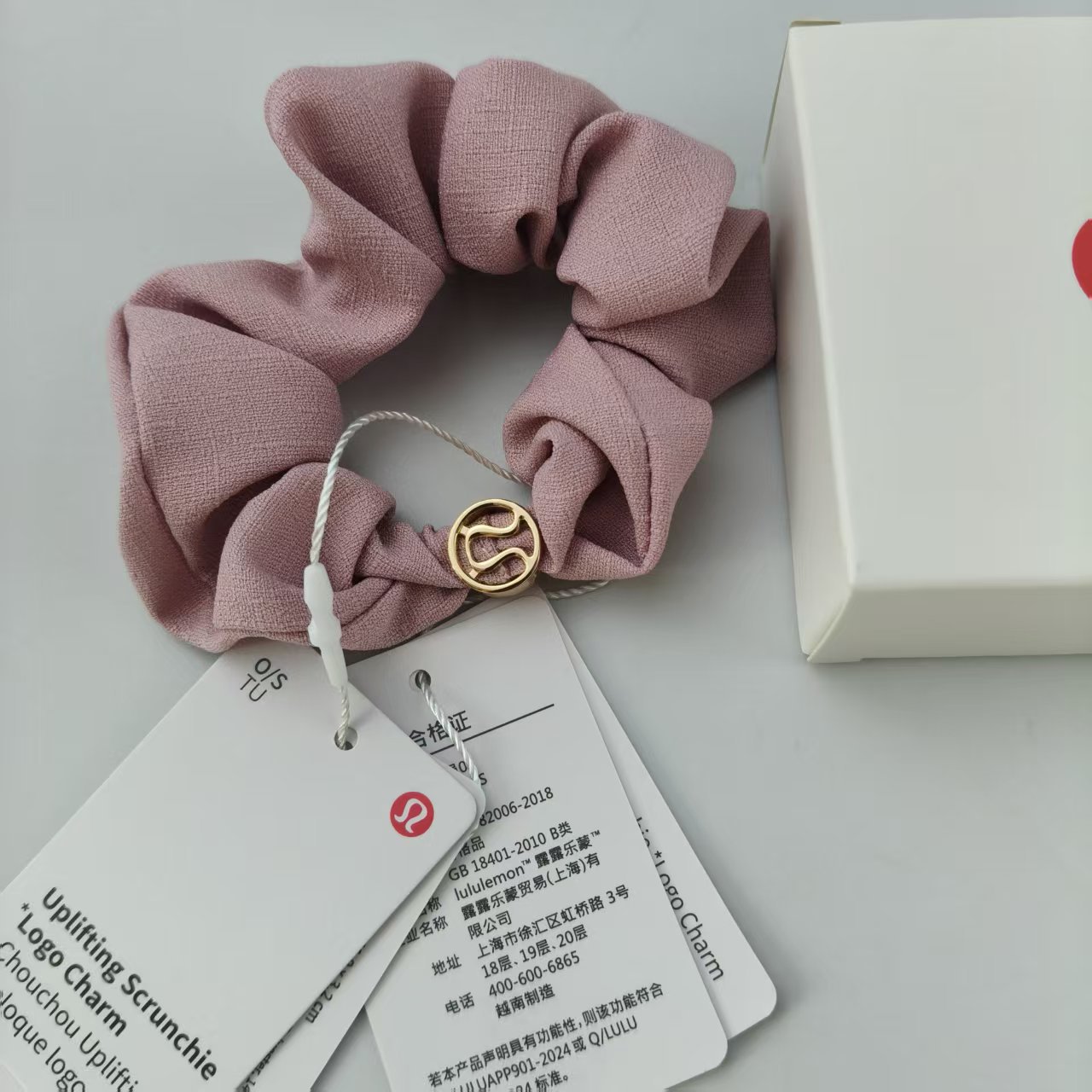 Lu's Ponytail Hair Tie Elastic Scrunchie Metal Logo Hair Accessory Lulu Hair Tie Wholesale Dropshipping