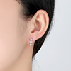 Simple snowflake silver ear buckle earrings female fashion Korean version of sterling silver earrings silver ear needle earrings Student accessories Tremella earrings