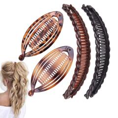 Banana Hair Clip欧米の爆発的なバナナは魚を挟みます。