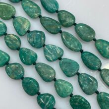 亚马逊石 不规则水滴梨形散珠 天河石 DIY欧式饰品批发