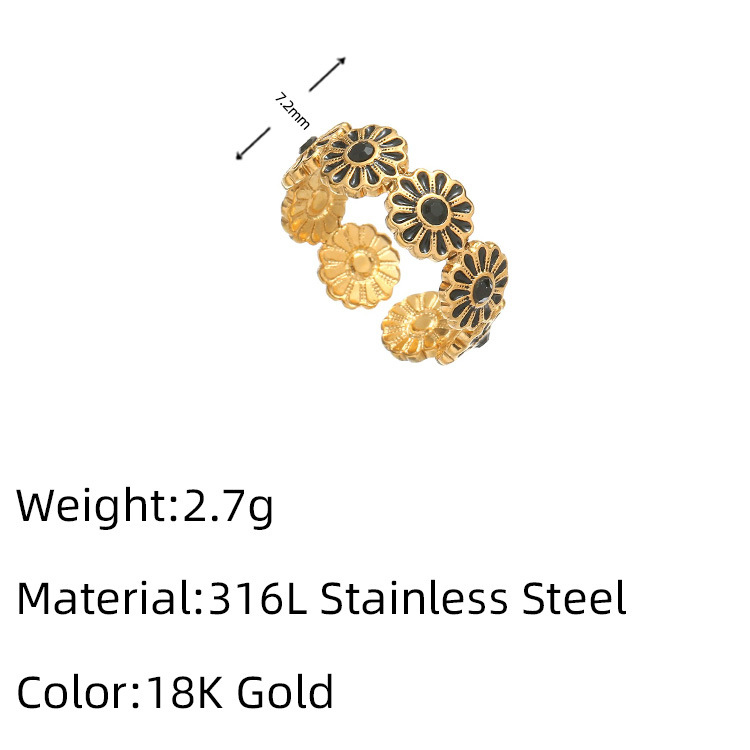 1g Weight 18K Gold Plated Plating Material Open Rings Classification Adjustable Ring Size 1 Piece Quantity Casual, Daily Occasion 316L Stainless Steel Material Geometric Pattern Women's Gender French Style Style Waterproof Non Tarnish, Surgical Steel, Enamel, Plating Craft Gold, Silver Color 1 Piece Geometric 18K Gold Plated 316L Stainless Steel  Gold Silver French Style Open Rings For Women's 17
