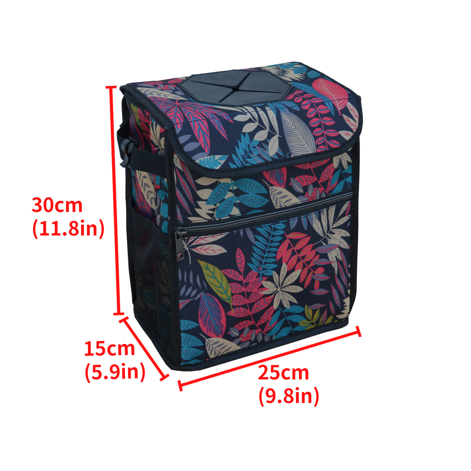 다채로운 나뭇잎 쓰레기통