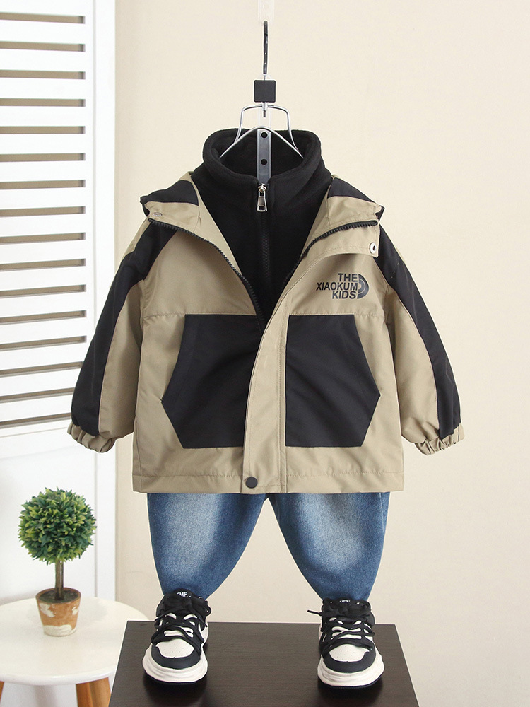 6299 Chaquetas tres en uno para niños modelos de primavera y otoño 2025 nuevos niños chaquetas de otoño geniales y guapos para niños pequeños otoño