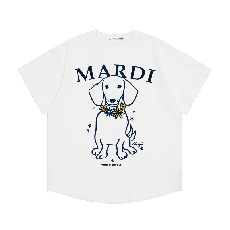 韓国マルディトレンディな半袖フラワープリントゴールドハイシルバー夏ラウンドネック純綿ルーズTシャツトップトレンディ|undefined