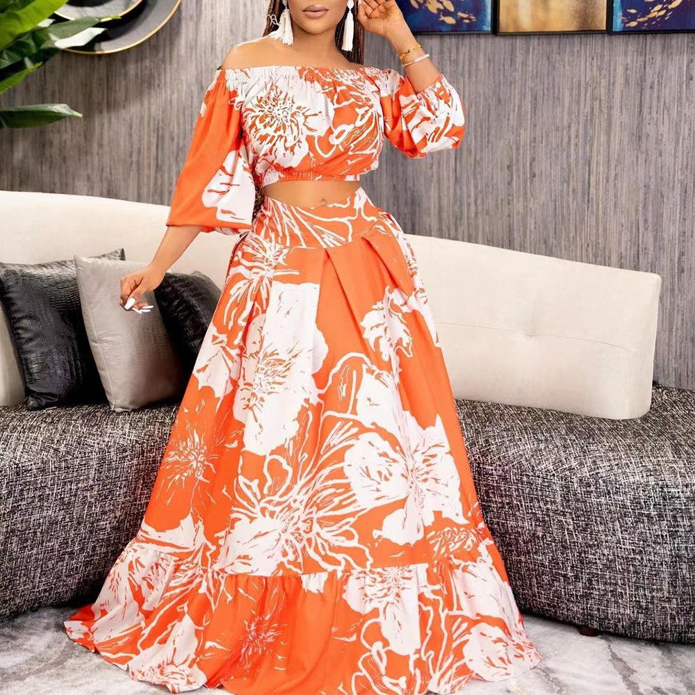 Conjunto de moda transfronterizo de primavera 2026: nueva falda elegante y con estilo para mujer de talla grande, estampada, de Amazon image 13
