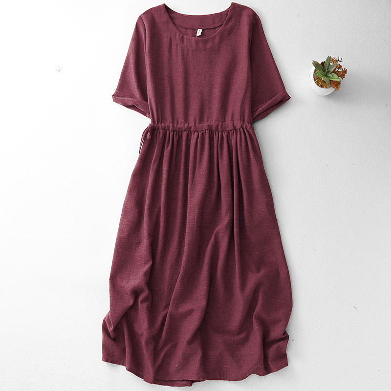 Summer burgundy dress
