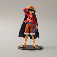 16cm Pirate One Piece Straw Hat Luffy Anime Trading Card Figure Toy Display Piece