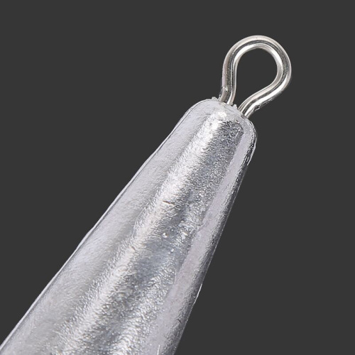Sea rod with ring willow leaf type lead pendant long fishing weight lead skin fast lead anti-hanging bottom ring willow leaf lead pendant