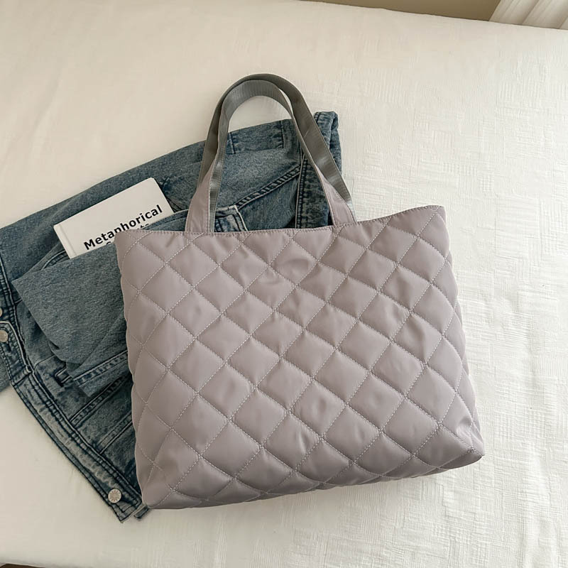 Bolso de sentido de alta gama para mujer de gran capacidad 2023 nuevo bolso de hombro de otoño e invierno de moda Oxford Bu Lingge Commuter Tote Bag