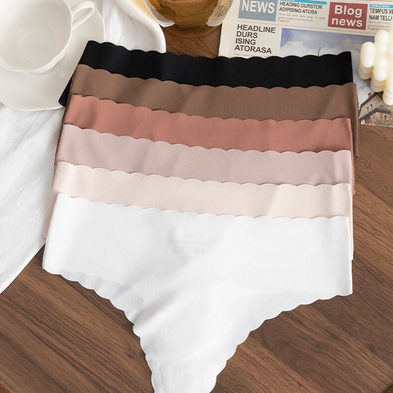 Temu Amazon Shein Cross-Border Sports Women's Ice Silk Seamless European and American Wave T-Shaped Underwear Pure Desire Quick-Drying