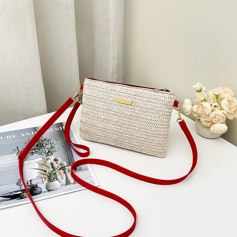 Bolsas de paja transfronterizas 2025 bolsas de damas bolsas cuadradas pequeñas bolsas de tendencia una generación de bolsas de mano