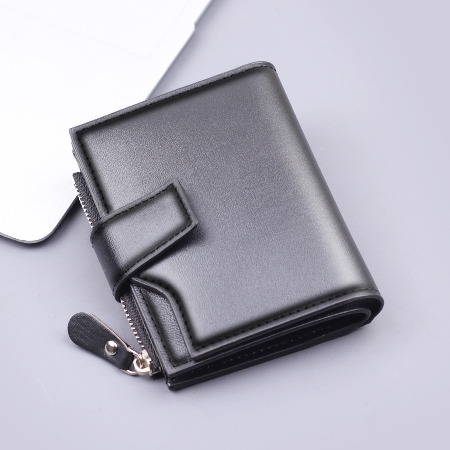 Cartera vertical, tarjetero para hombre, billetera corta todo en uno, billetera triple para hombre, posición de tarjeta múltiple, wallet para hombre