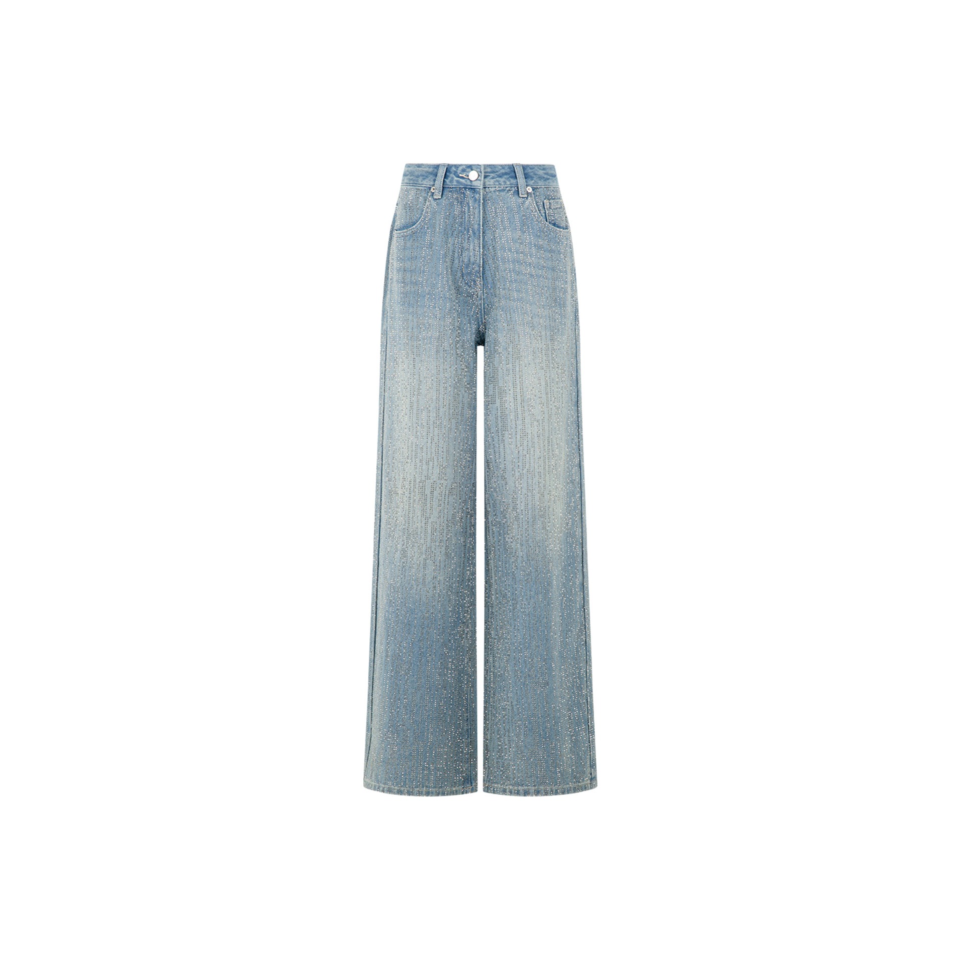 Women's Clothing Galaxy Rhinestone Denim Jeans Super Sparkly Mineral Grey Brushed Warm Regular Fit Women's Spring/Autumn Fashion_ecoleips.com