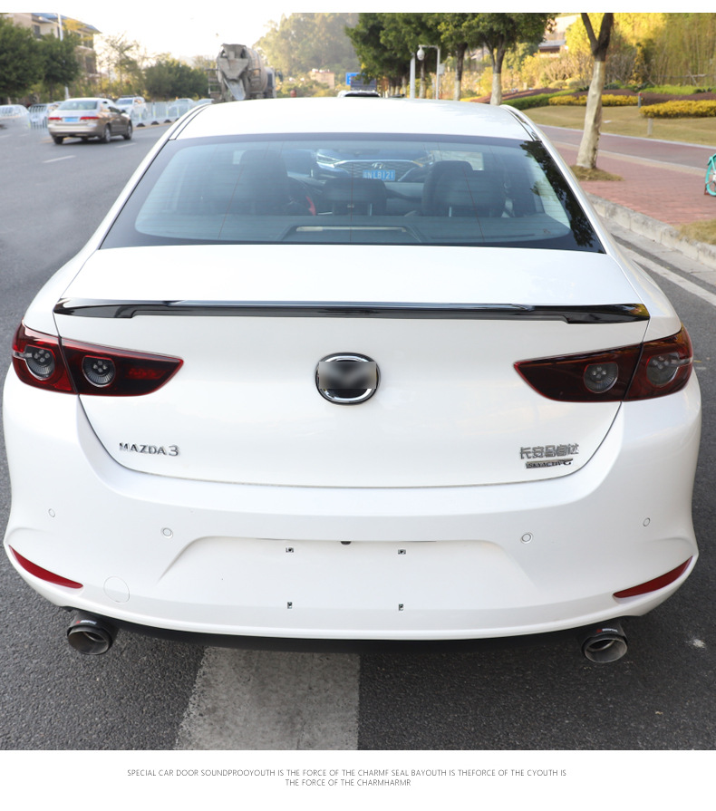 15-23 Models 3Rd Generation Axela Rear Wing Modification Decorative Parts, No Drilling Required, No Color Difference, Painted Wing