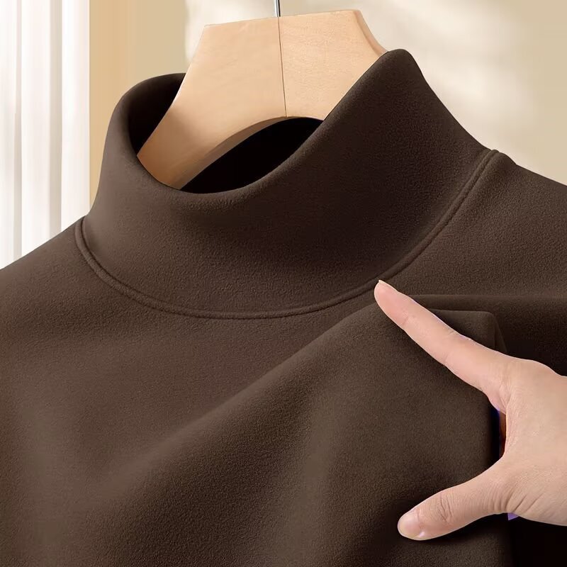 Half-high collar men's thermal base shirt for autumn and winter, solid color, warm, long-sleeved T-shirt, cheap wholesale Half-high collar men's thermal base shirt for autumn and winter, solid color, warm, long-sleeved T-shirt, cheap wholesale