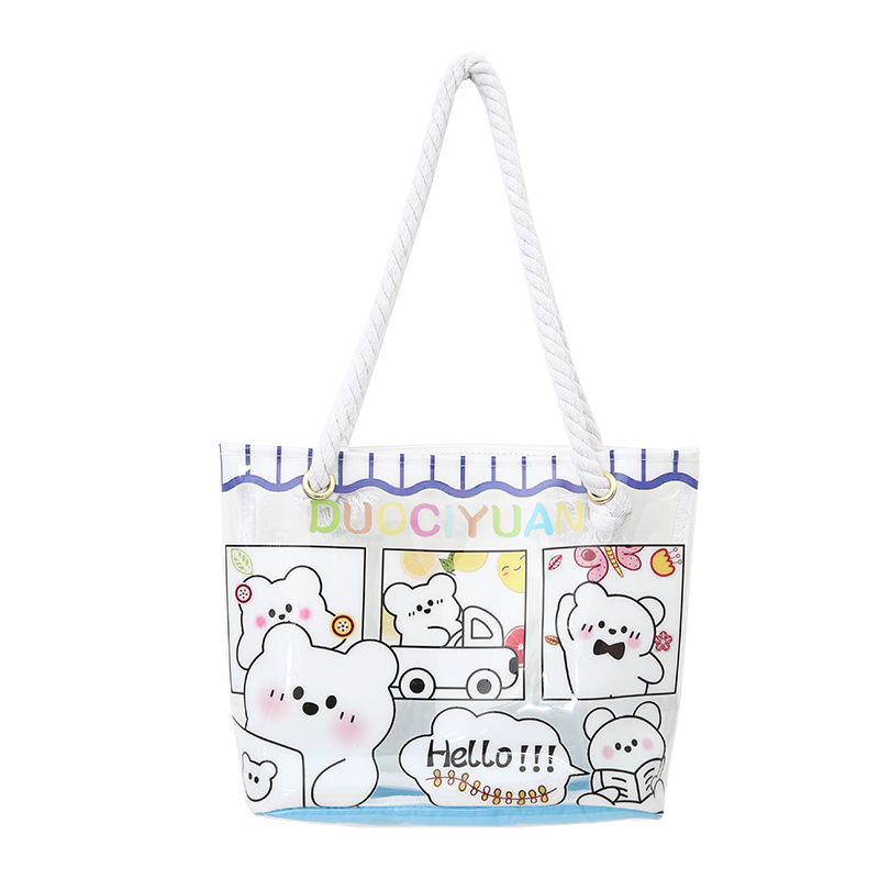 Wholesale Cute Little Bear Bunny Transparent Pvc Shoulder Messenger Bag Nihaojewelry display picture 23
