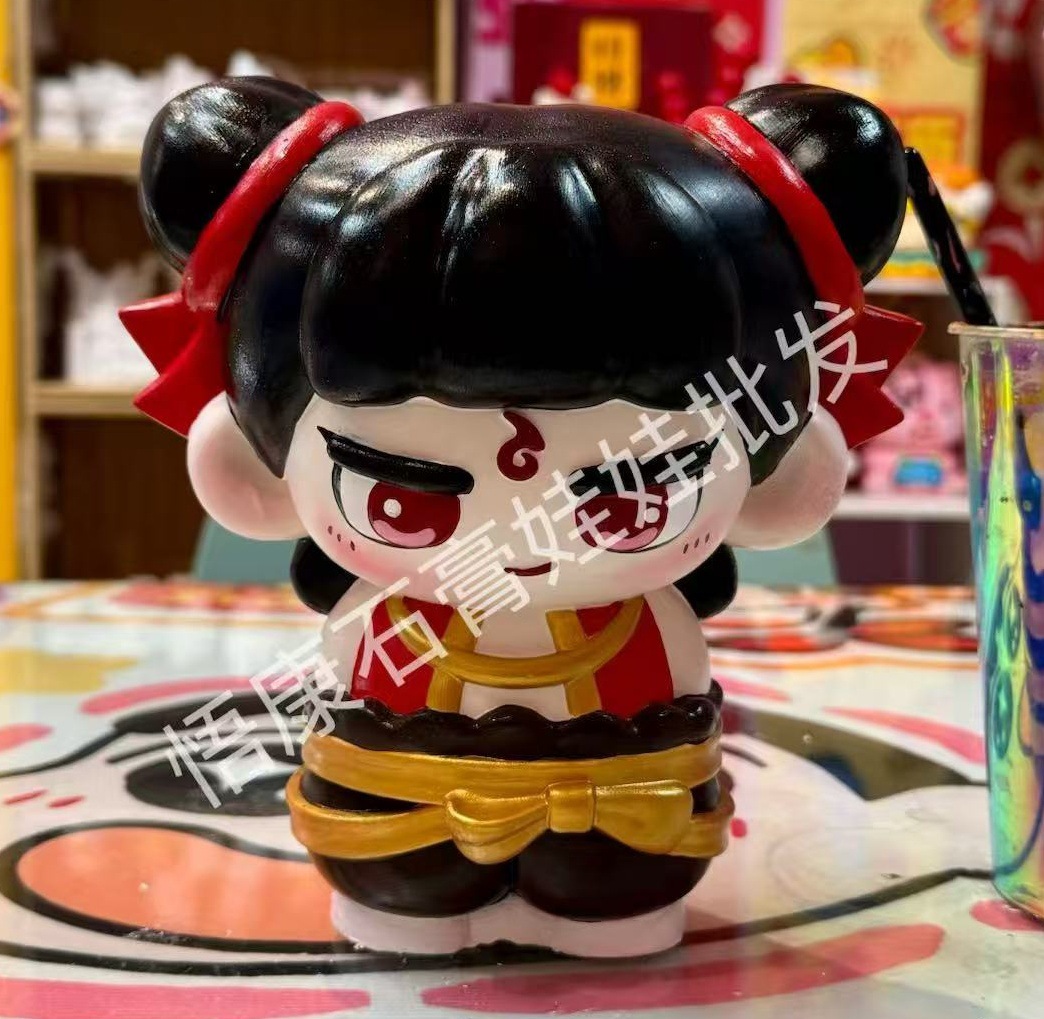 서있는 Nezha 20cm 석고 인형 라텍스 몰드