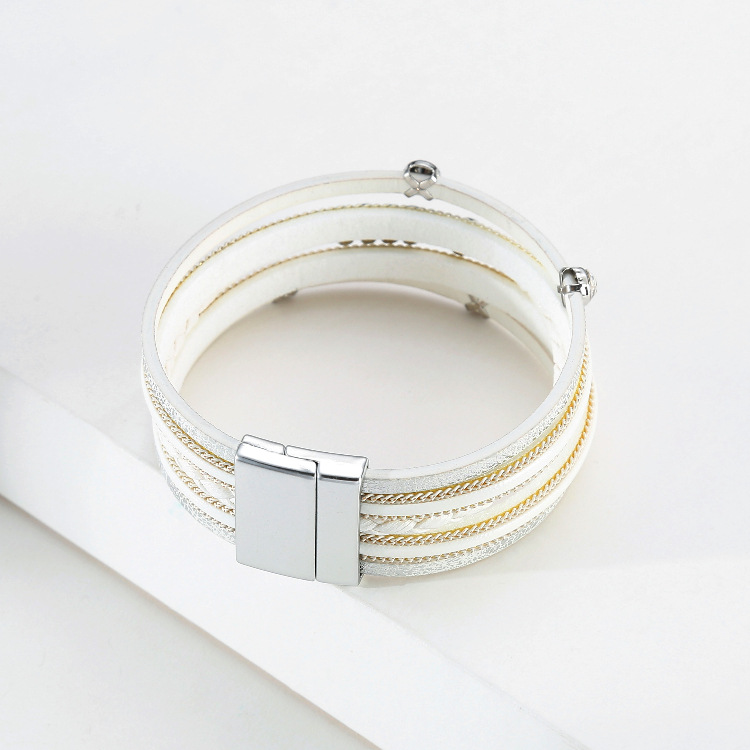 Böhmische Mehrschichtige Geometrische Lederarmband Großhandel display picture 13