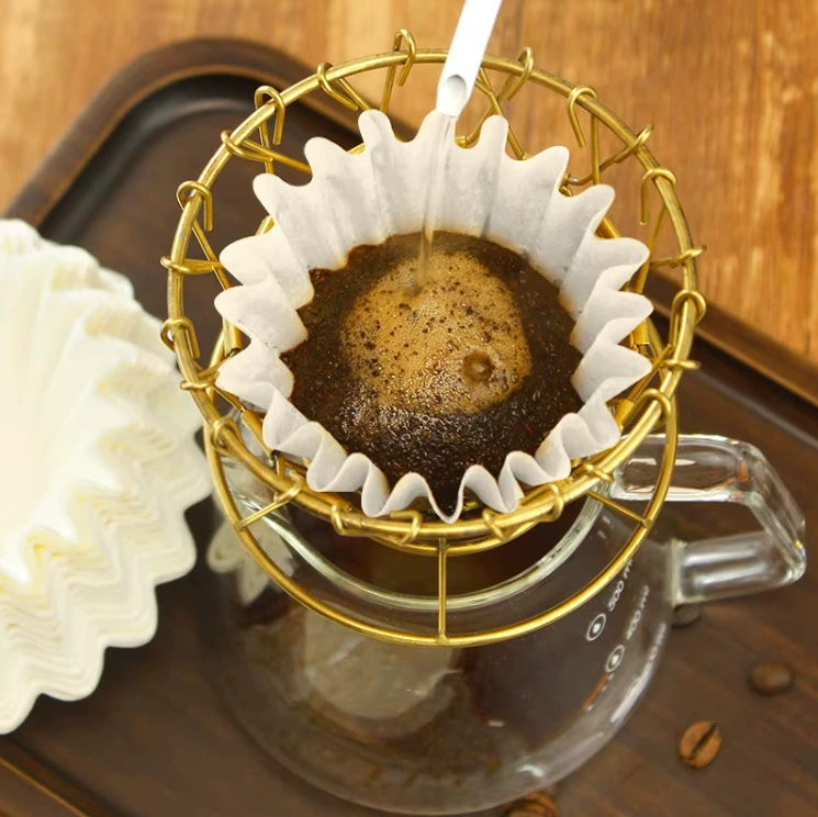 Оригами торт фильтр бумага волнистая фильтровальная бумага ракушка кофейный фильтр бумажная подкладка оптовая продажа капельного кофе фильтр бумага