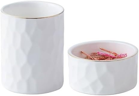 Soporte Organizador de Cepillos de Dientes de Cerámica, Almacenamiento, para Escritorio image 9