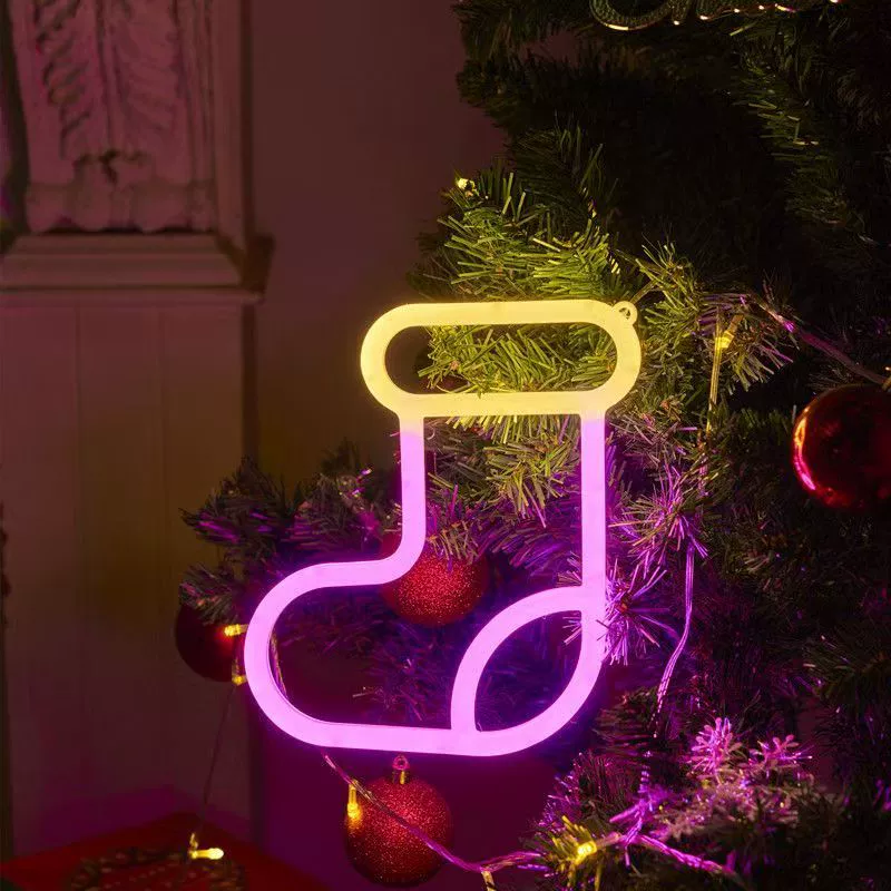 LED двухсторонняя креативная ночная лампа, двойное питание USB+батарея, необычные формы (5V)