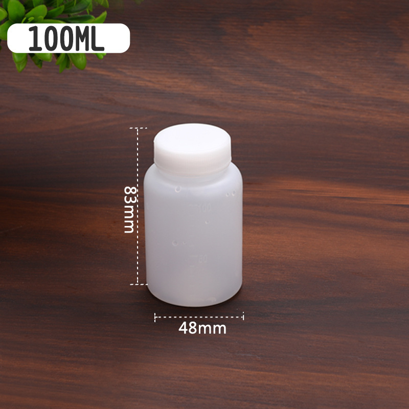 スポット卸売 50-2000 ml HDPE 大口ボトル内蓋スケール広口包装白いプラスチックボトル|undefined