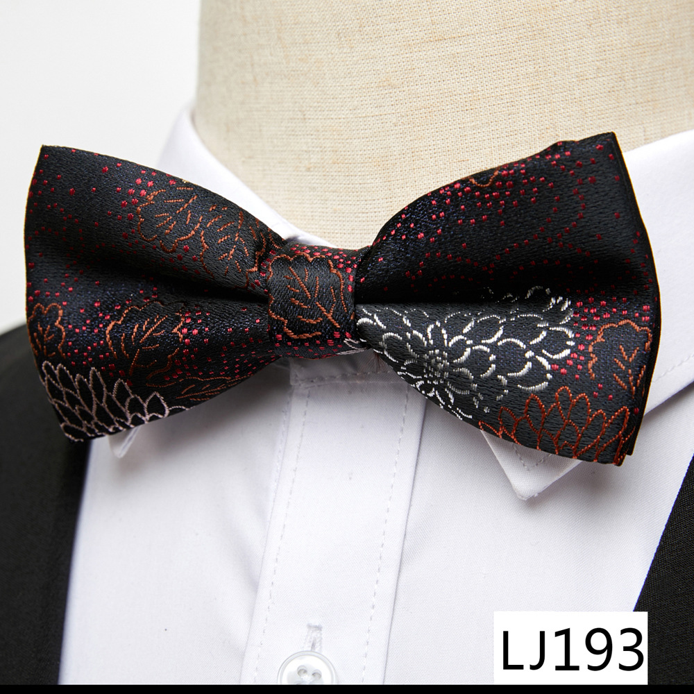 Cravatta formale da uomo con fiocco in seta poliestere con nuovo motivo_voghion.com