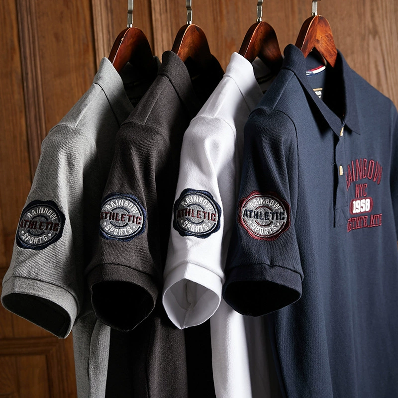 Новинки весны и лета! Высококачественный хлопок пике! Новая модная мужская повседневная футболка-поло с короткими рукавами и лацканами.