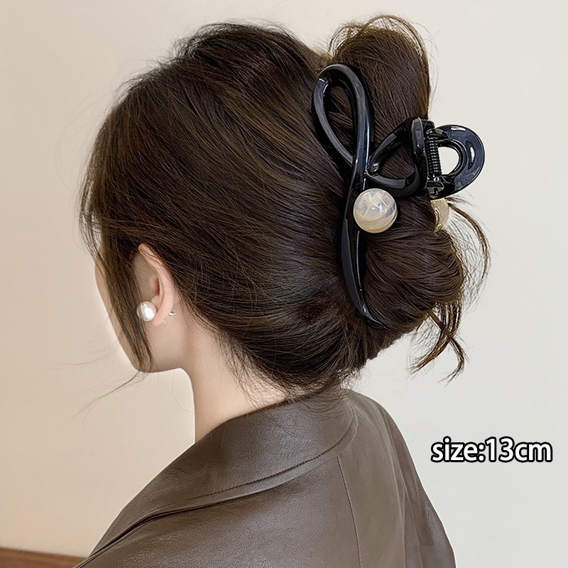 Acrílico grande, pinza de amor, pinza para el cabello, parte posterior de la cabeza femenina, pinza de tiburón, horquilla, pinza para el cabello, tocado, primavera y verano