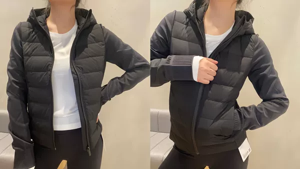 Black laminated down