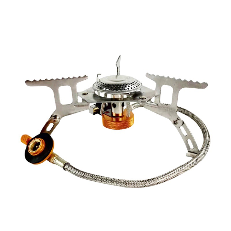 Fábrica al aire libre portátil estufa de camping estufa de gas dividida estufa plana tanque de gas plegable cabeza de la estufa con encendido electrónico