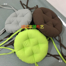 帆布垫坐垫小朋友垫圆凳子打坐垫纯色圆形坐垫秋千吊椅瑜伽黑色