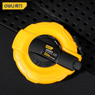 Deli Tools Fiber Tape Field Measurement Wear-resistant High-precision Adhesive-coated Waterproof Multifunctional Tape Measure Box Ruler