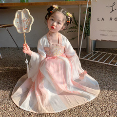 Hanfu Girl Spring Collection 2024 New Model Chinese Style Spring Baby Princess Dress Little Girl Tang Suit Children's Dress