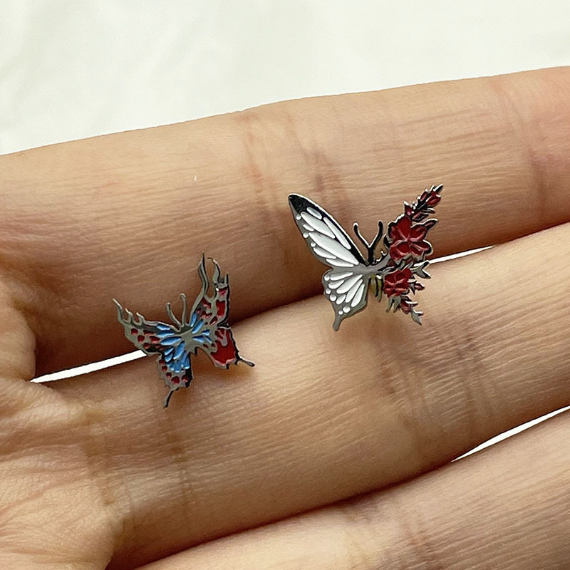 Simple Style Butterfly Titanium Steel Plating Tongue Nail 1 Piece display picture 1