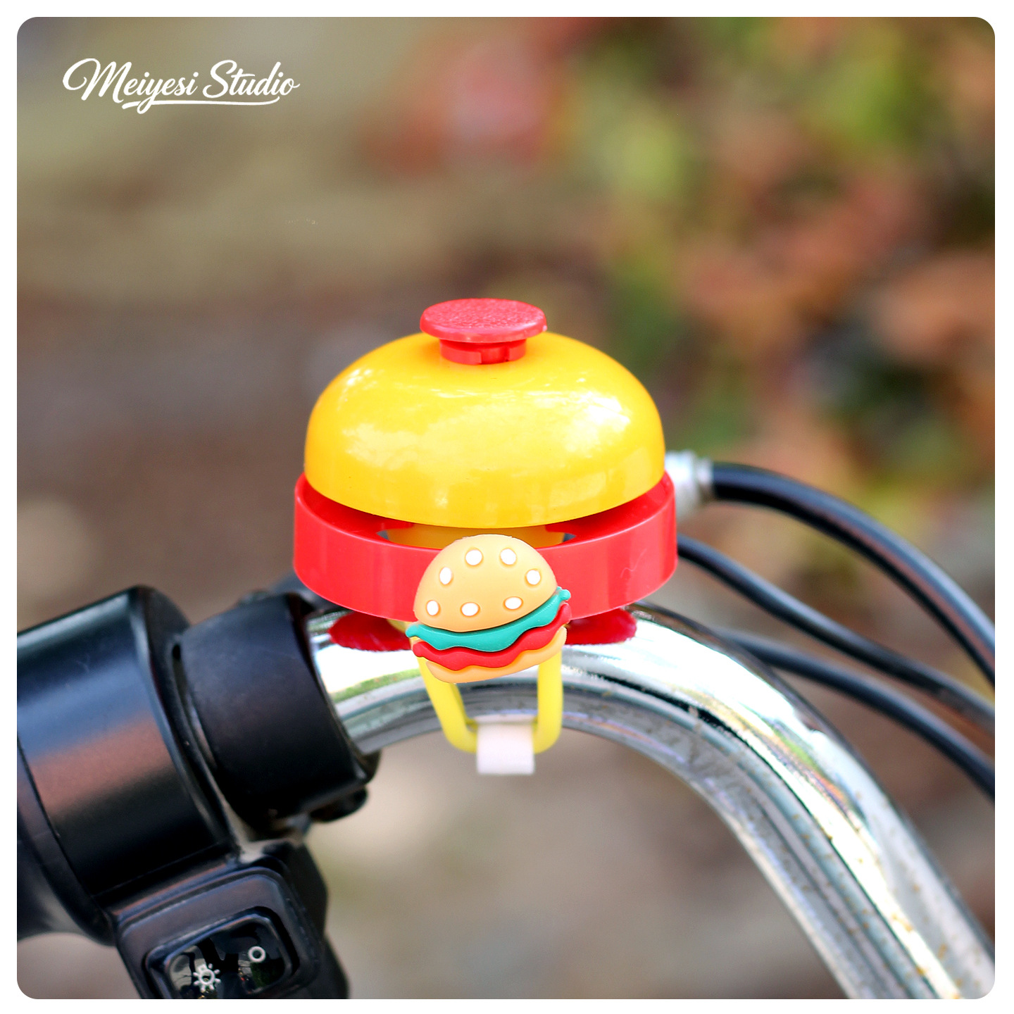 Bicicletas infantiles de montaña campana adornos de dibujos animados encantadores equilibrio coche scooter tranvía mano pulsa bocina súper fuerte