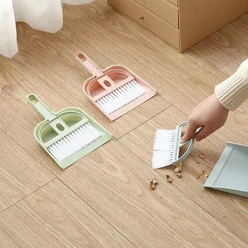 Mini Desktop Broom Child Creative Cleaning Small Broom and Shovel Set Household Window Sill Gap Sweep Brush Two-Piece Set